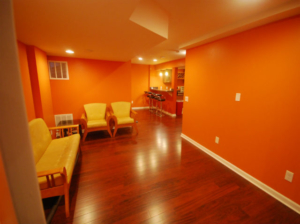 The Basic Basement Co._finished basement with kitchen-bar and home theater_Monmouth Junction-NJ_January 2015