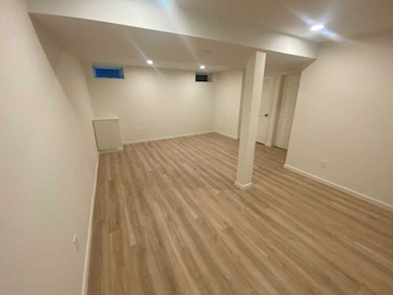 The Basic Basement Co. - Finished Basement with a Full Bathroom and Coretec ProPlus Flooring - Southampton, Pennsylvania - December 2022