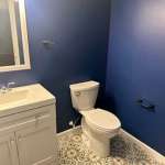 The Basic Basement Co. - Finished Basement with a Half Bathroom and Coretec ProPlus Flooring - Lake Hiawatha, New Jersey - December 2022