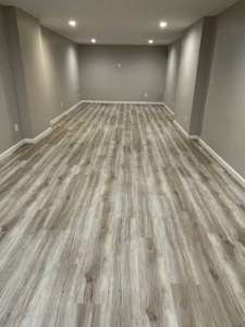 The Basic Basement Co. - Finished Basement with flooring installation - Clarksboro, New Jersey - April 2023