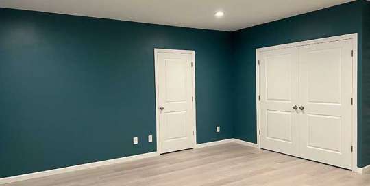 The Basic Basement Co. - Finished Basement with a Full Bathroom and Coretec ProPlus Quincy Oak Flooring - Middletown, New Jersey - July 2023