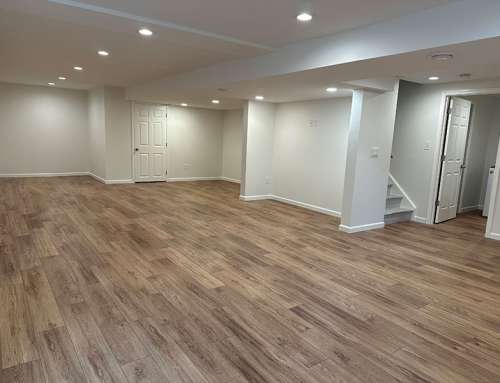 Finished Basement with Laundry-Utility Room, Flooring Installation, and Painting – Newtown, PA – October 2023