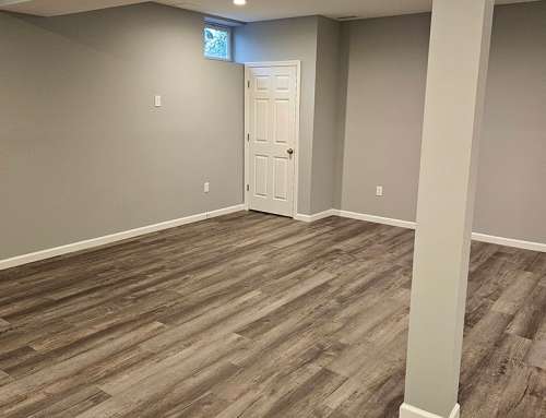 Finished Basement with Flooring Installation and Painting – Medford, NJ – December 2023
